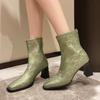 Ankle Boots for Women High Heels Dress Shoes for Woman Chunky Luxury Pumps 2025 Winter Designer Chelsea Botas De Mujer
