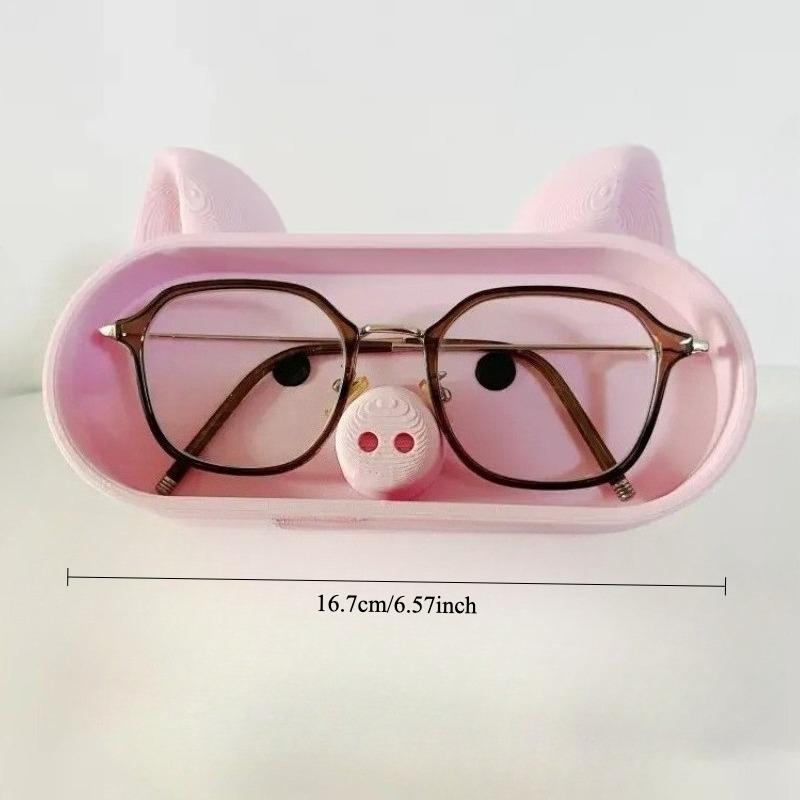 1pc Cute Pink Pig Organizer Tray, Desk Decor Holder for Eyeglasses, Jewelry & Office Small Items