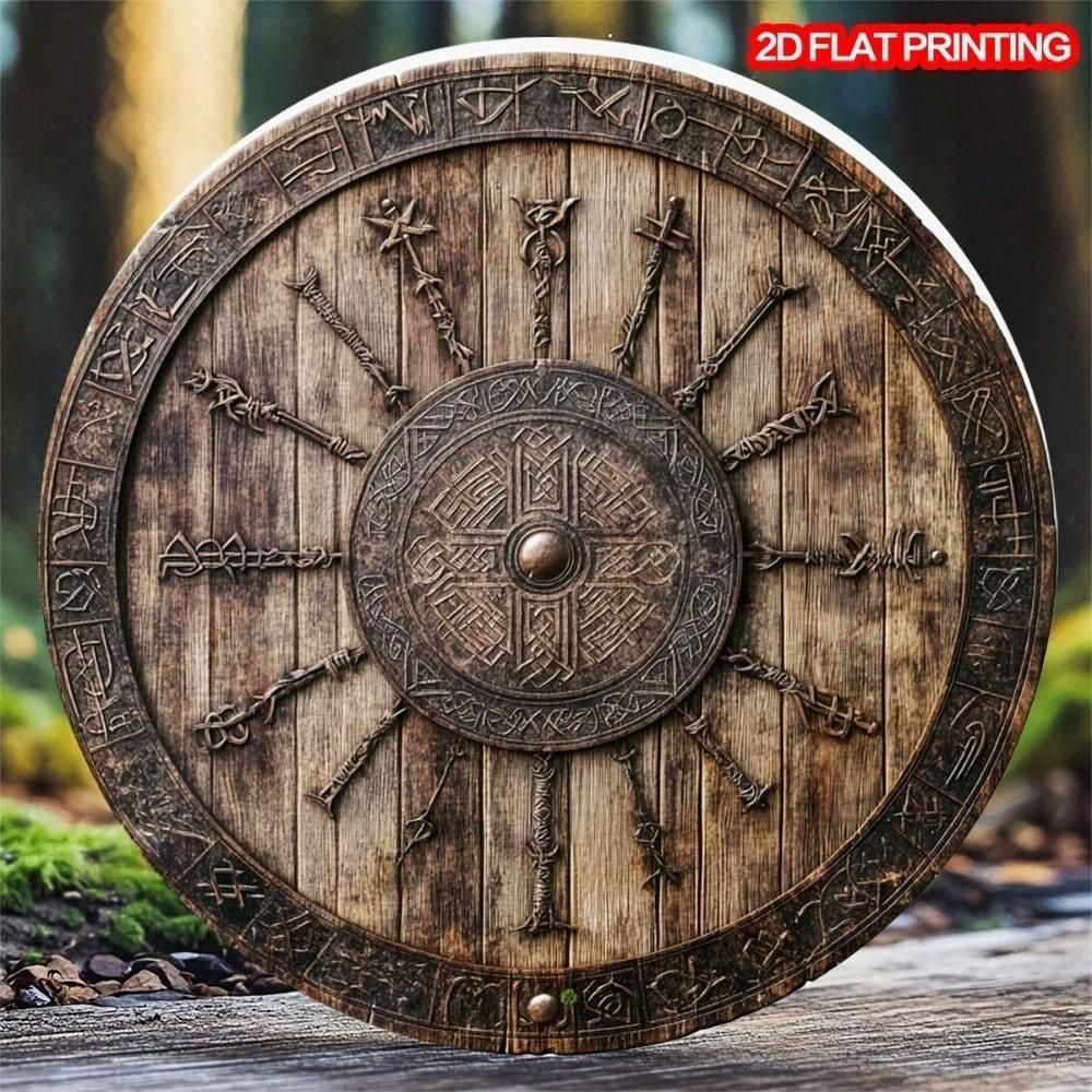 

Vintage Nautical Compass Rose Aluminum Wall Art Sign 8x8 Inch Round Metal Decor 20x20