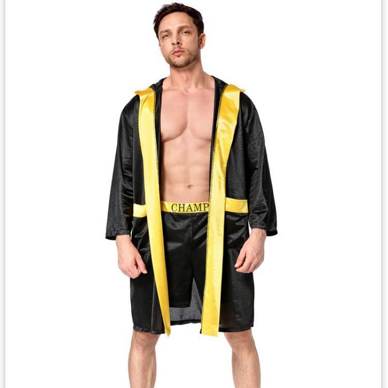 Unisex Boxing Hooded Cape Costume Stage Walk Martial Arts Performance MMA Entrance Outfit
