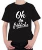 Oh You Merry Christmas Hand Lettering Calligraphy Advent Unisex Kids T-Shi-
