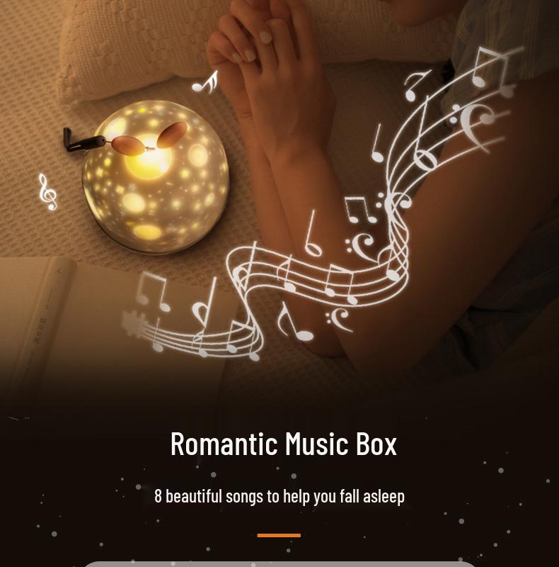 LED Starry Sky Projector Light, DIY Music Birthday Gift, Night Light Projector