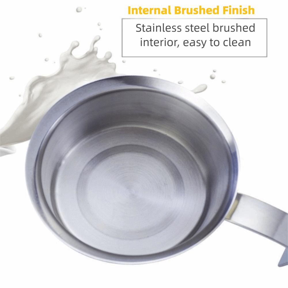 Double Mesh Stainless Steel Milk Frother Japanese Style Frother Cappuccino Preparation