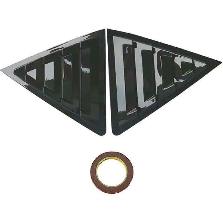 2Pcs Rear Side Vent Window Louvers Cover ABS Racing Style Scoop Trim for Toyota Corolla 2014 2015 2016 2017 2018