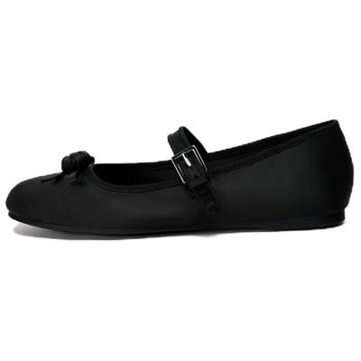 Patent Leather Square-Toe Mary Jane Flats Black Women 11819510-38