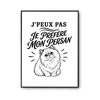 Poster I Can't I Prefer My Persian I Can't Minimalist | Photo Paper Poster 310 G Pearlescent Finish Size A4