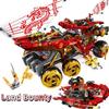 Compatible MOC Sets Ninja Series Building Blocks 70677 Land Bounty Car Toys Assembling Gift
