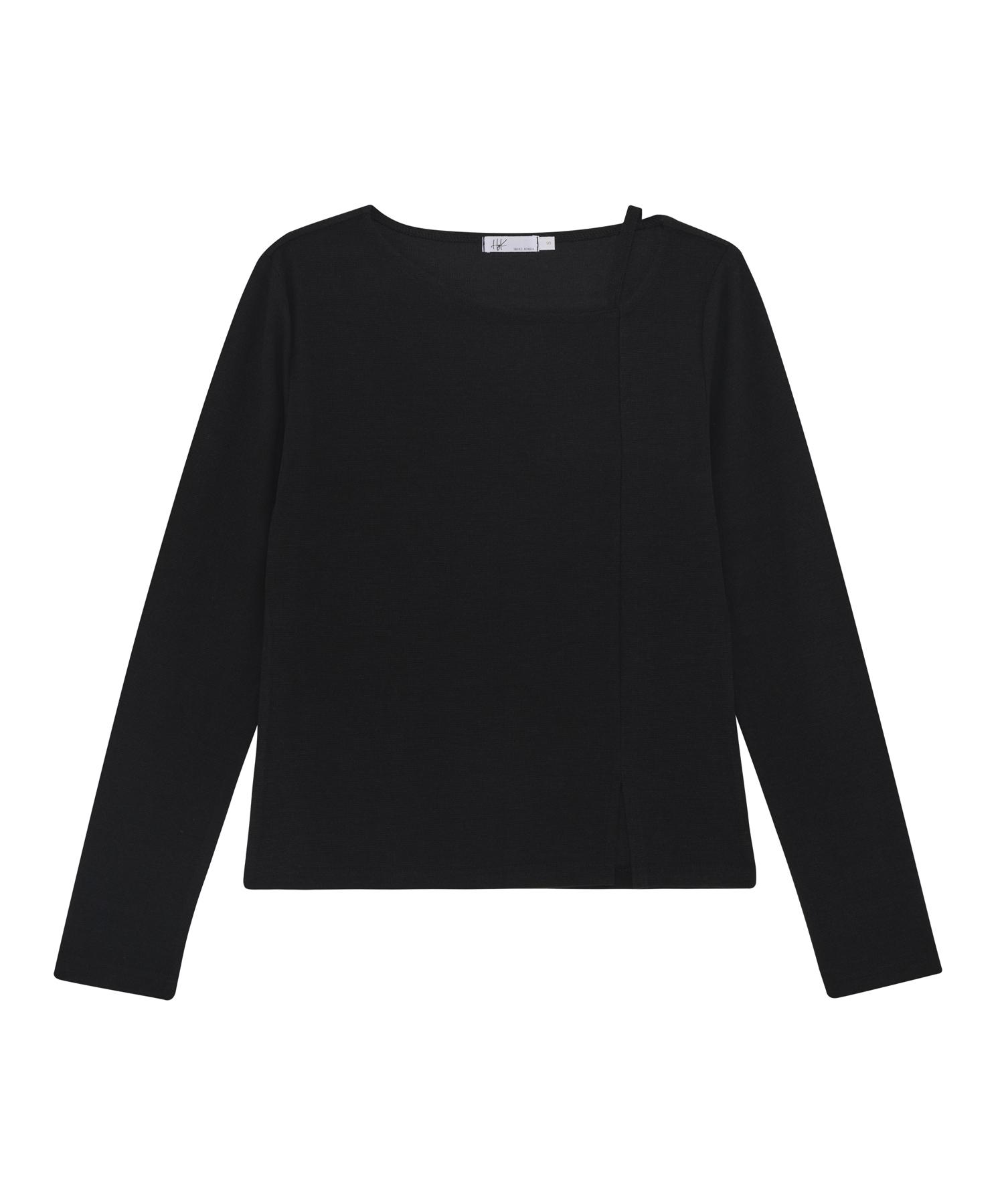 Флисовая футболка Hye Young Kim с асимметричной лямкой - Черная Black (Black)/S