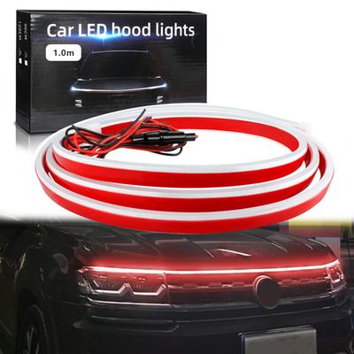 GZRUICA LED Motorhauben-Lichtleiste für Autos, Wasserdicht, Seitenbeleuchtung, Ultradünn, Silikon, Fließend, LED