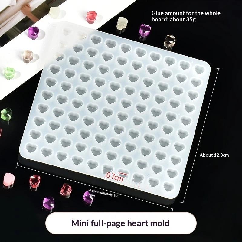 100-Cavity Mini Cat Paw Square Round Silicone Mold Wax Seal Stamp Scrapbooking Tools Earrings Pendant Jewelry Art Craft Mold