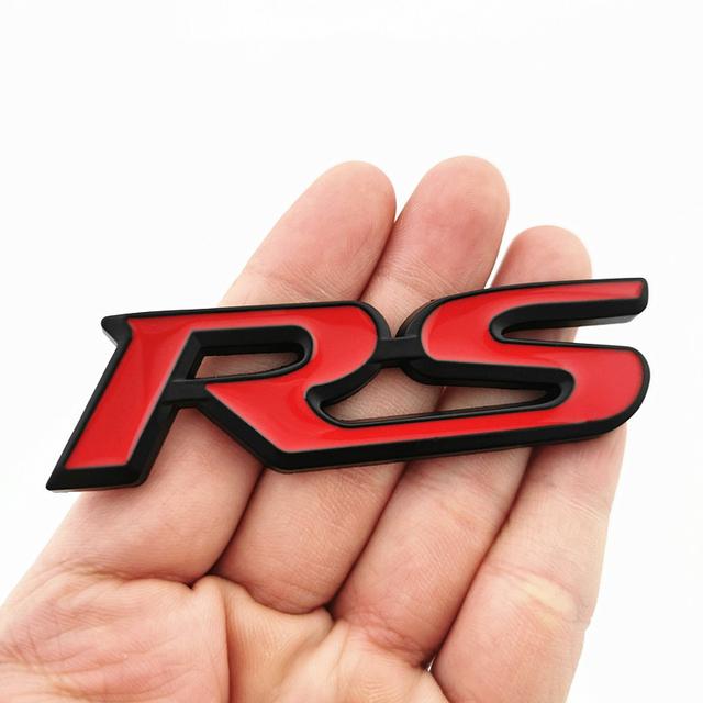3D Metal Car Letters For Honda RS Emblem FIT Jazz Civic HRV Jade RS Logo Sport Badge Front Grille Trunk Stickers Acceessories