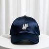 Autumn new fashion satin baseball caps for men and women, sweet and cute little fox embroidered face cap