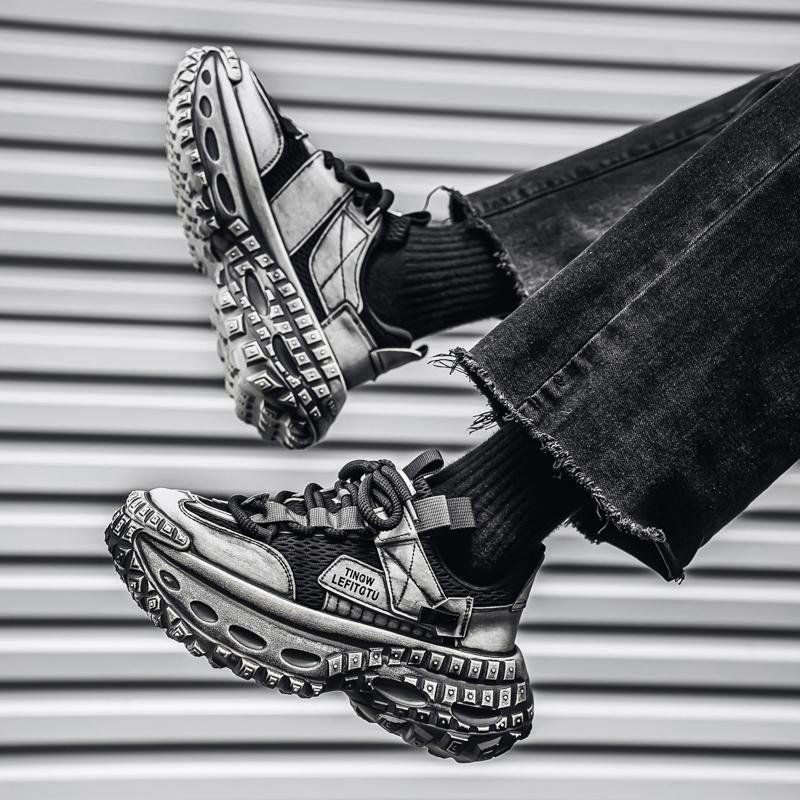 2026 Neue dicke Sohle höhensteigernder Trend lässige Sportschuhe Herbst atmungsaktiv hohe Qualität lässig vielseitig Herrenschuhe
