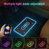 4/2 in 1 Car Floor Mats Ambient Light App Wireless Control Symphony 213 Colors LED Neon Interior Accessories