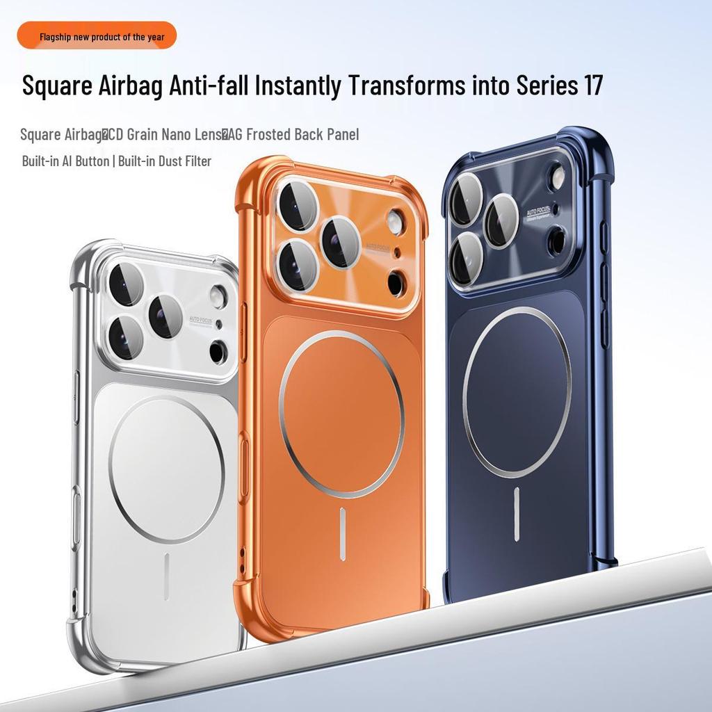 Instantly Transform Into Apple 17 Pro Max Magnetic Phone Case with Four-Corner Drop Protection for iPhone 16 and Matte AG Finish for iPhone 15