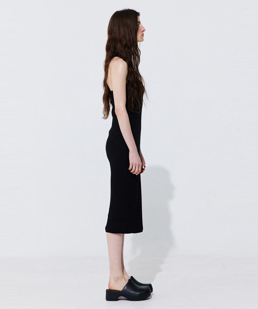 WNDERKAMMER Back Cut-Out Sleeveless Dress_Black