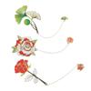 Leaf Vein Chinese Style Rose Flower Leaf Bookmark Hollow Bookmark Metal Bookmark Vintage Bookmark