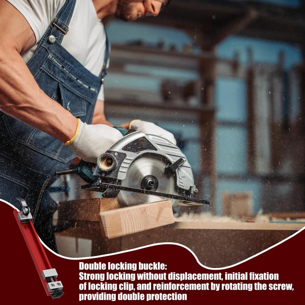 Circular Saw Guide Rail Circular Saw Accessories Adjustable Clamp Precision Base Tool Attachment Jig For Engraving Lumber Craft