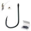 Black Sharp Barbed Fish Hooks with Durable High-Carbon Steel Material Suitable for Saltwater Freshwater