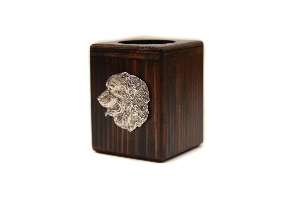 Bernese Mountain Dog, Berner Sennenhund I - Wooden Candle Holder with a Dog, a Unique Souvenir After Losing a Dog, a Handicraft from the Art-Dog Brand