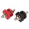 1Pair Thru Panel Battery Terminal Connectors 38 In Black Red 440A Positive Negative Junction Stud