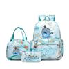 Demon Hunters Three-Piece Children'S School Bag Large Capacity 3D Digital Color Printing Kindergarten School Bag Meal Bag Pencil Bag