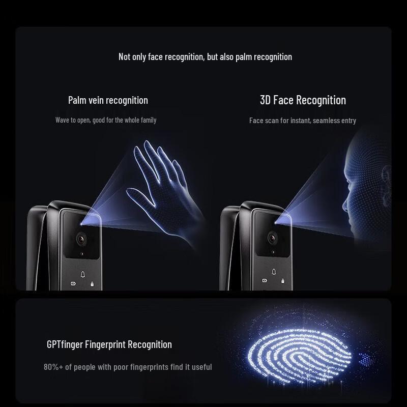 DESMAN Q50FVMax Facial & Palm Vein Recognition Smart Door Lock