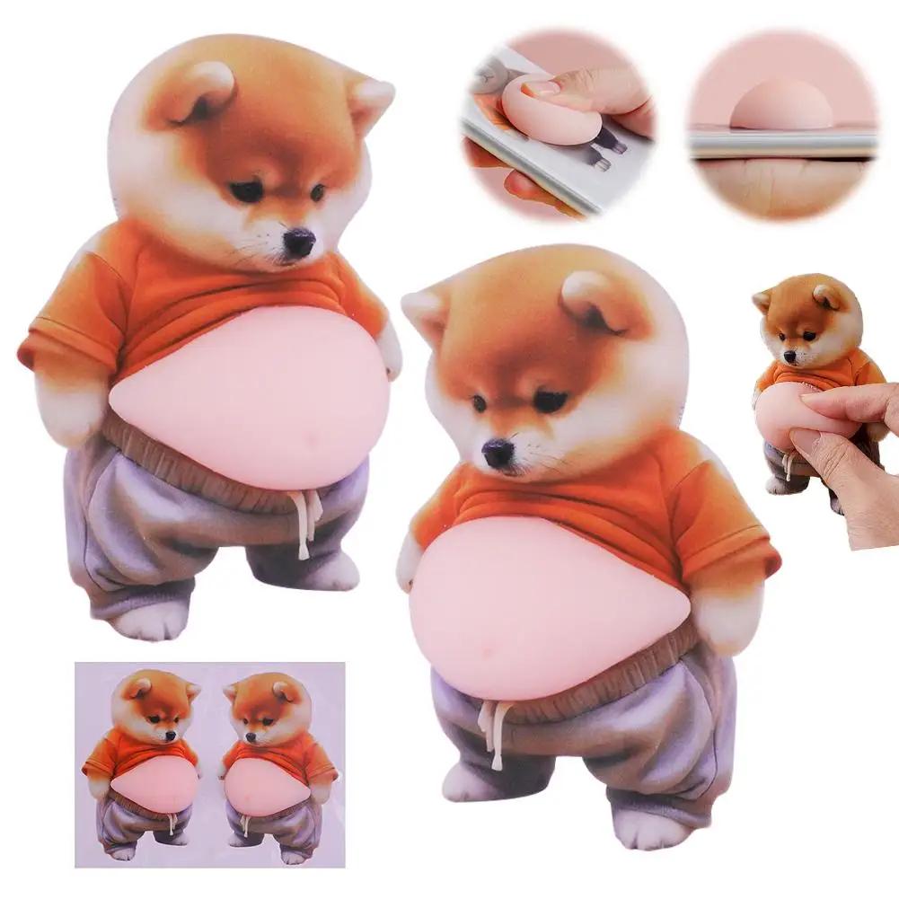 

3D Cat Belly Stickers Super Soft Silicone Decor Sticker Cat Squeezeable Toys Cute Stickers Case Decor Stress-relieving Phon O5P4