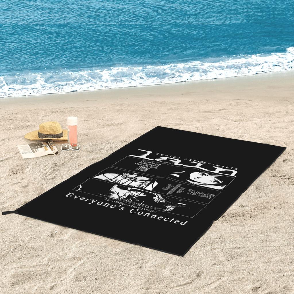 Serial Experiments Lain Beach Towel Soft Microfiber Quick Dry Absorbent Quick Towels For Mountain Climbing