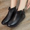 Winter Women Genuine Leather Casual Lightweight Ankle Boots Female Plus Velvet Warm Snow Boots Mother Waterproof Non-slip Boots