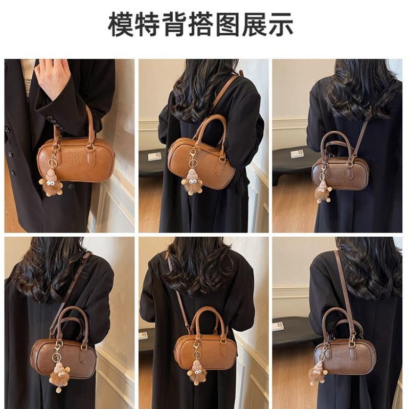Niche Fashion Handbag Bag Women's New Autumn and Winter Retro High-end Baseball Bag Shoulder Messenger Bag