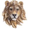 ULTNICE Rustic Resin Lion Head Wall Hanging Decor: Animal Head Wall Sculpture for Bedroom, Living Room, and Indoor Spaces