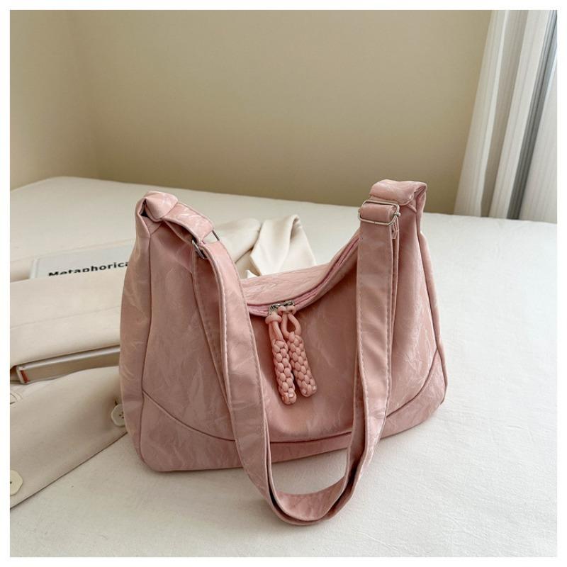 New Casual Fashion Trendy Simple Messenger Bag Simple Large Capacity Underarm Shoulder Bag Women