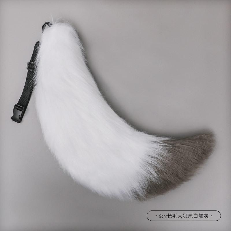 Accessori cosplay in peluche con orecchie e coda di animale grandi fatti a mano per dropshipping accessori coda di volpe coda di lupo