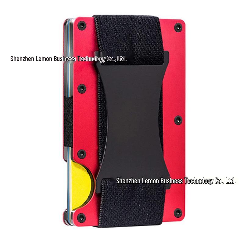 Hot Selling RFID Anti-theft Carbon Fiber Metal Card Holder Wallet with Money Clip