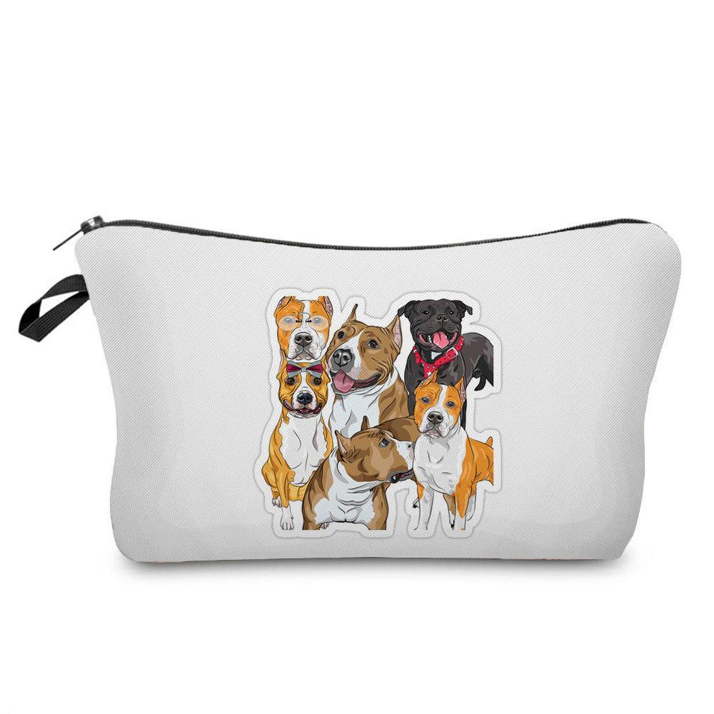 Women Dog Print Cosmetic Bag Toiletries Organize Travel Storage Case  6402