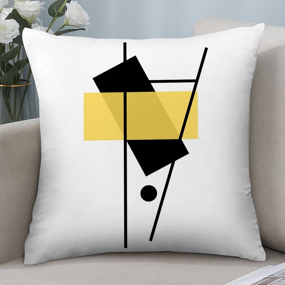 Чехол для подушки с абстрактным линейным рисунком, короткий плюш, двусторонняя печать, квадратные наволочки для диванных подушек, декор для дома 12x12Inch