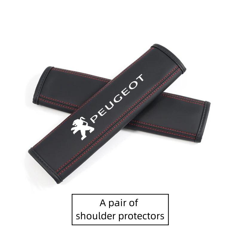 Car Headrest Neck Pillow Seat Belt Shoulder Protector Pad For Peugeot 408 4008 308 3008 Rifter 5008 508 2008 208 RCZ 407 Sticker 6RQ
