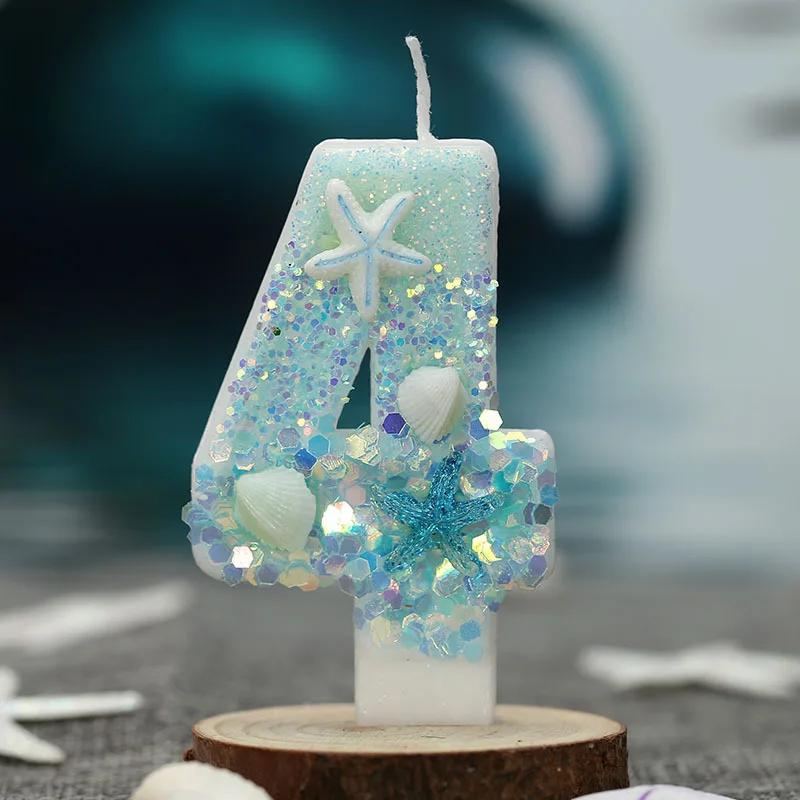 Digital Candle Ocean Beach Starfish Creative Birthday Party Decoration