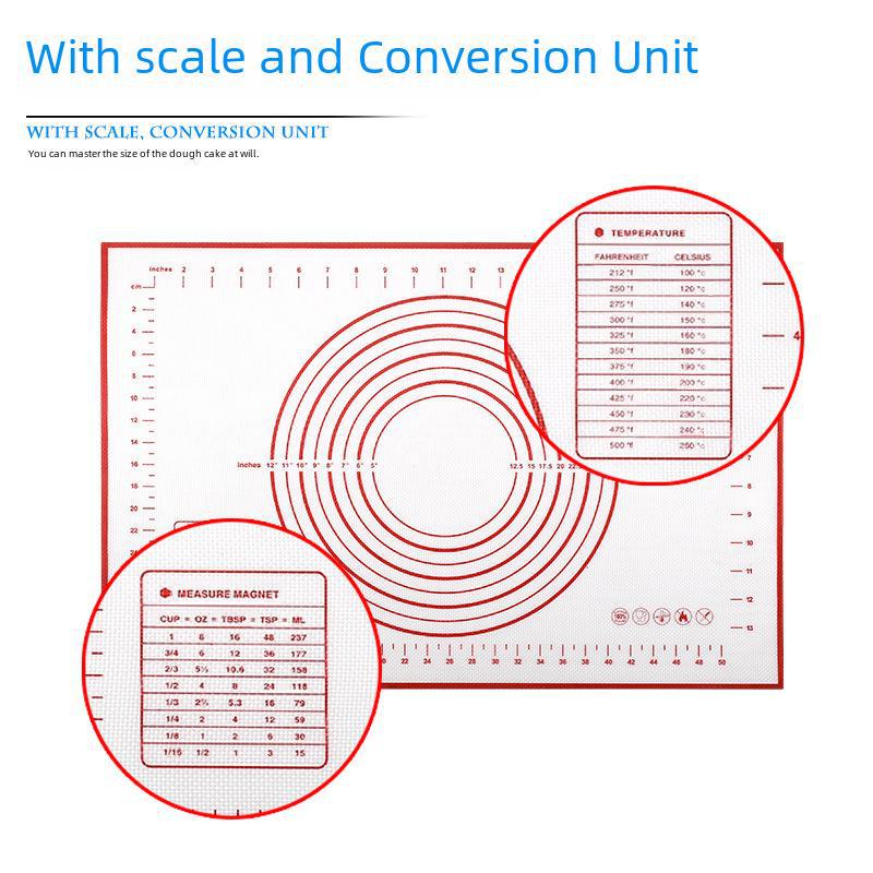 Xuanjun Platinum Silicone Kneading, Baking, and Chopping Pad, Thickened 40x60cm