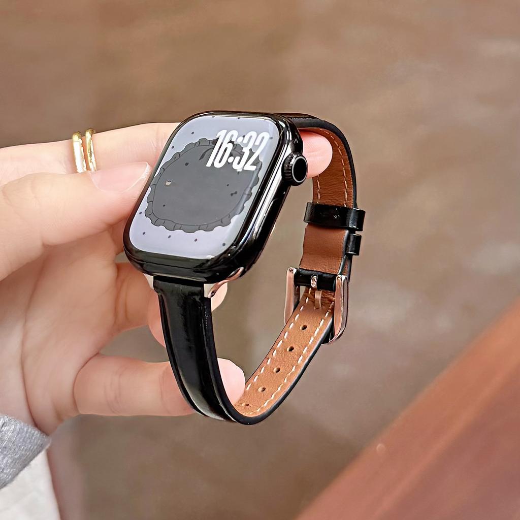 Hochwertiges geöltes Lederarmband für Apple Watch 49 46 45 44 42 41 40mm Mädchen Geschenk für IWatch Vollständige Serienmodelle S11 S10 S9 S8 S7
