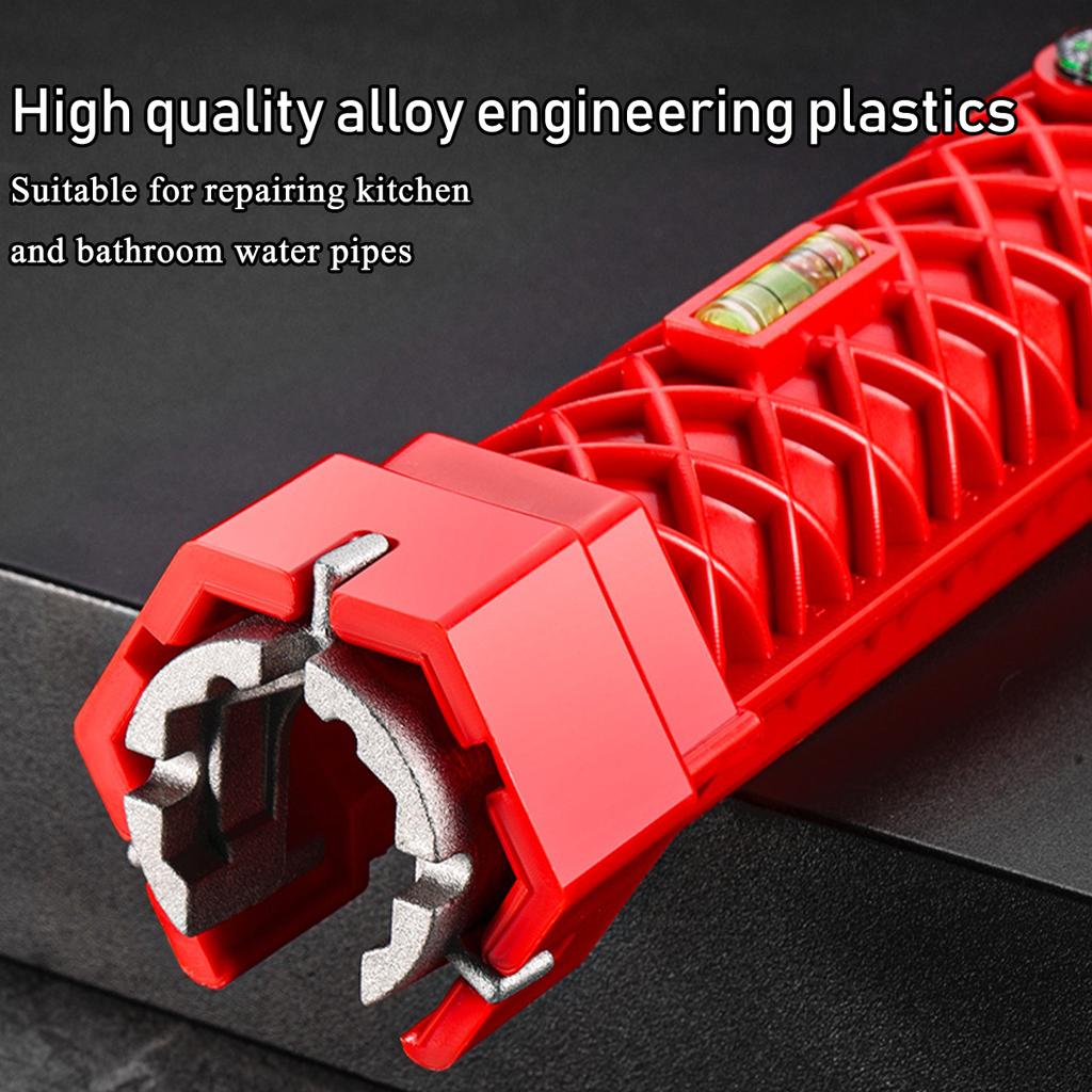 12 in 1 Multifunctional Kitchen Faucet Wrench,Kitchen Drain Tub Removal nut Plumbing for Tight Spaces Installation Repairs Tools