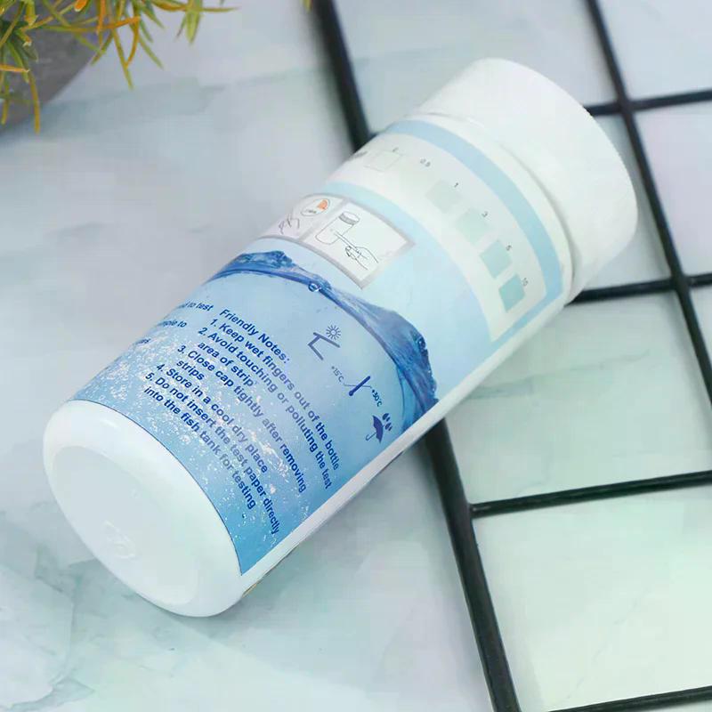 50 Unidades/Botella Tiras Rápidas para Prueba de Calidad del Agua Nitrógeno Amoniacal Acuario Bienestar Kit de Papel de Tiras Rápidas para Prueba de Calidad del Agua