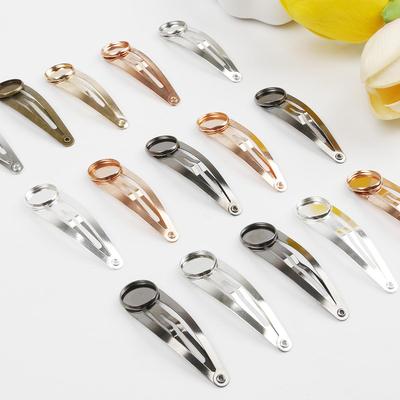 Iron Water Droplet Hair Clip (can Be Embedded) For DIY Accessories