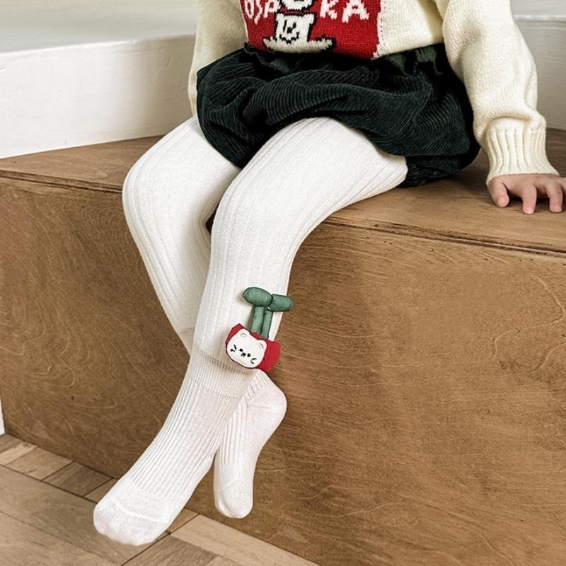 

Children s Warm Pantyhose Cotton Girls pants Wearing Little cherry Tights Thick High Quality Baby Leggings Autumn Winter S коричневий