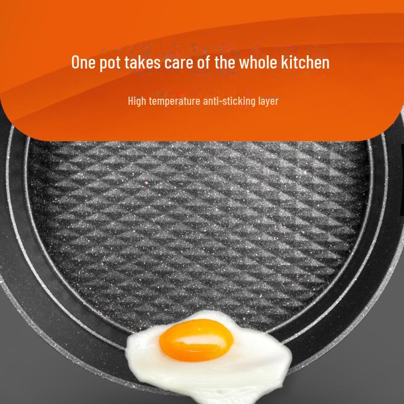 Maybale Multi-Functional Electric Cooking Pot: Micro-Pressure, Non-Stick, Medical Stone Frying Pan
