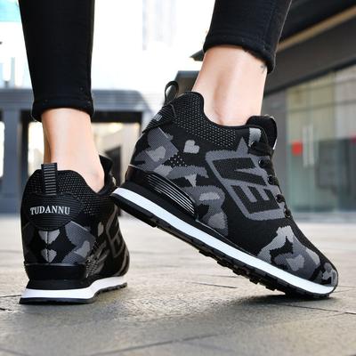 Scarpe da Ginnastica Casual da Donna con Suola Spessa in Mesh Traspirante Estive Aumento Interno dell'Altezza Camouflage Casual con Suola Spessa 44