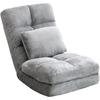 Indoor Chaise Lounge Sofa, Floor Chair with Back Support for Adults, 14 Angle Adjustment Recliner Chair, Folding Floor Lounger W