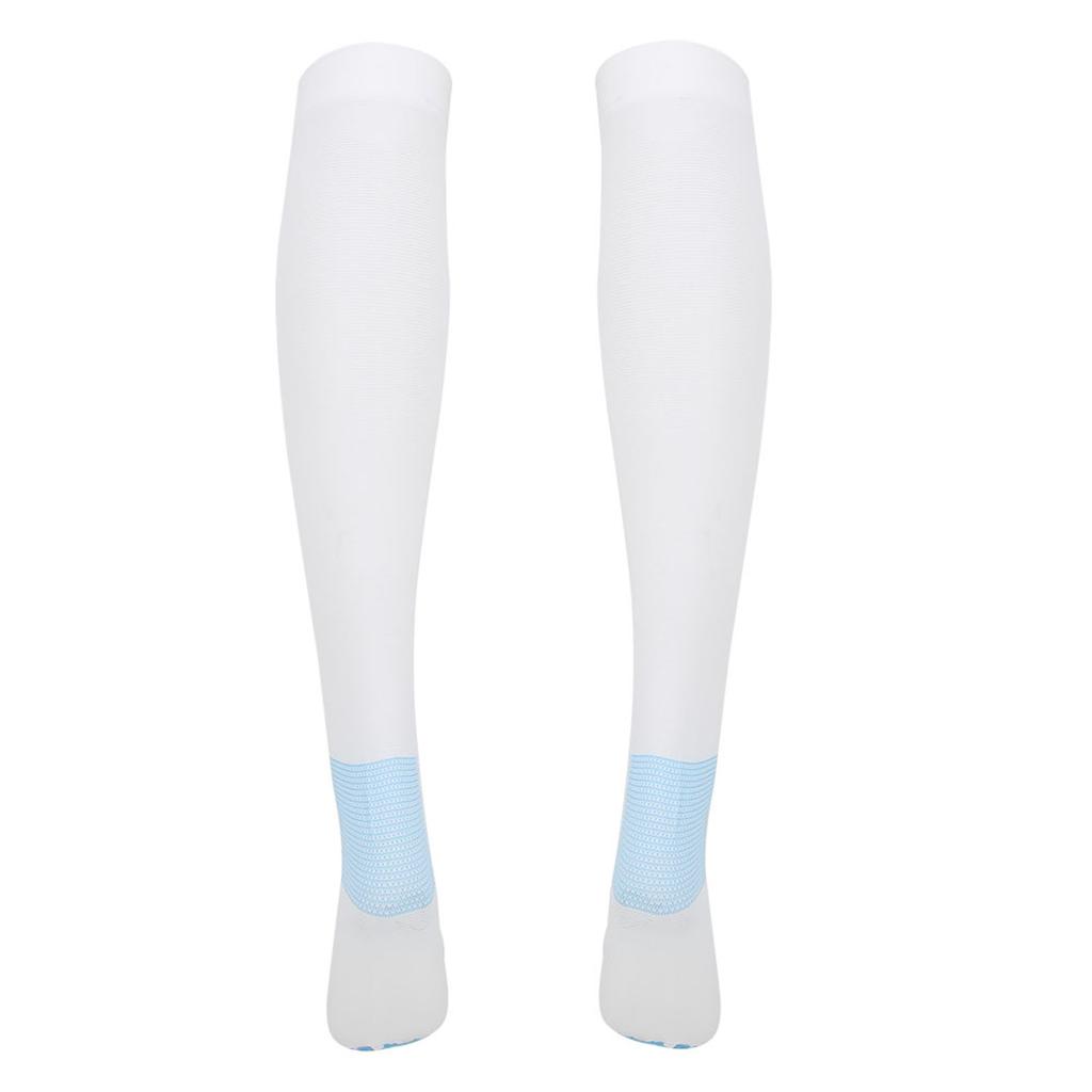 Compression Knee High Socks Varicose Veins Socks with Inspect Toe Hole(White M)