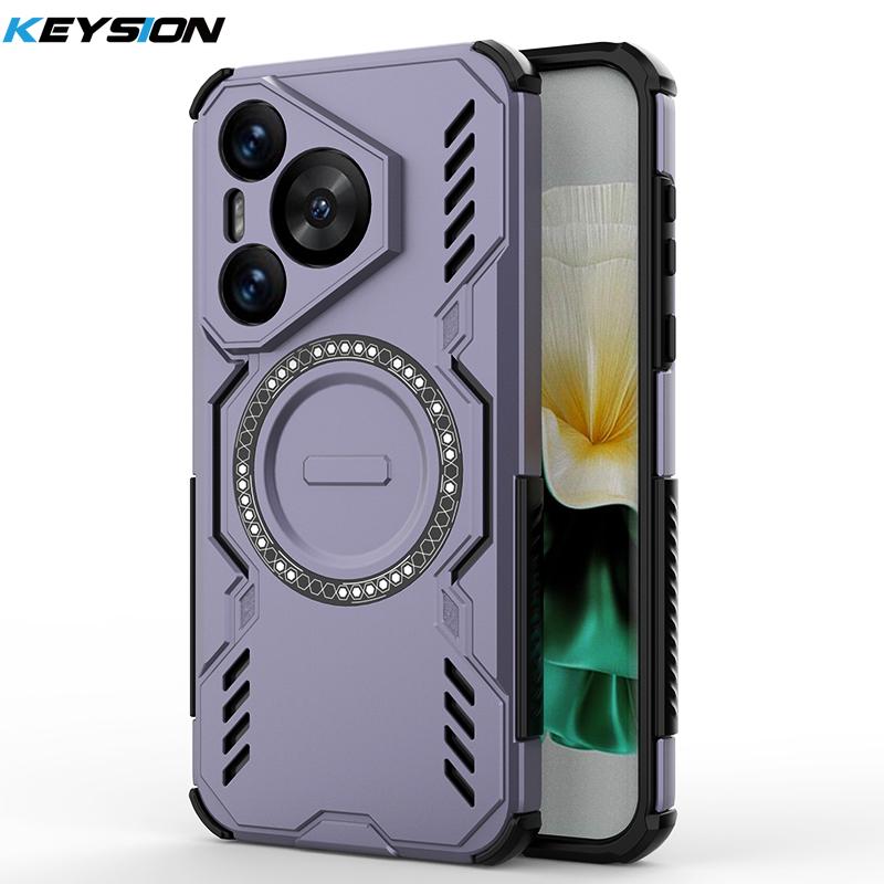 KEYSION Hollow Heat Dissipation Case for Huawei Pura 70 Pro+ Magnetic Cooling Shockproof Phone Cover for Huawei Pura 70 Ultra